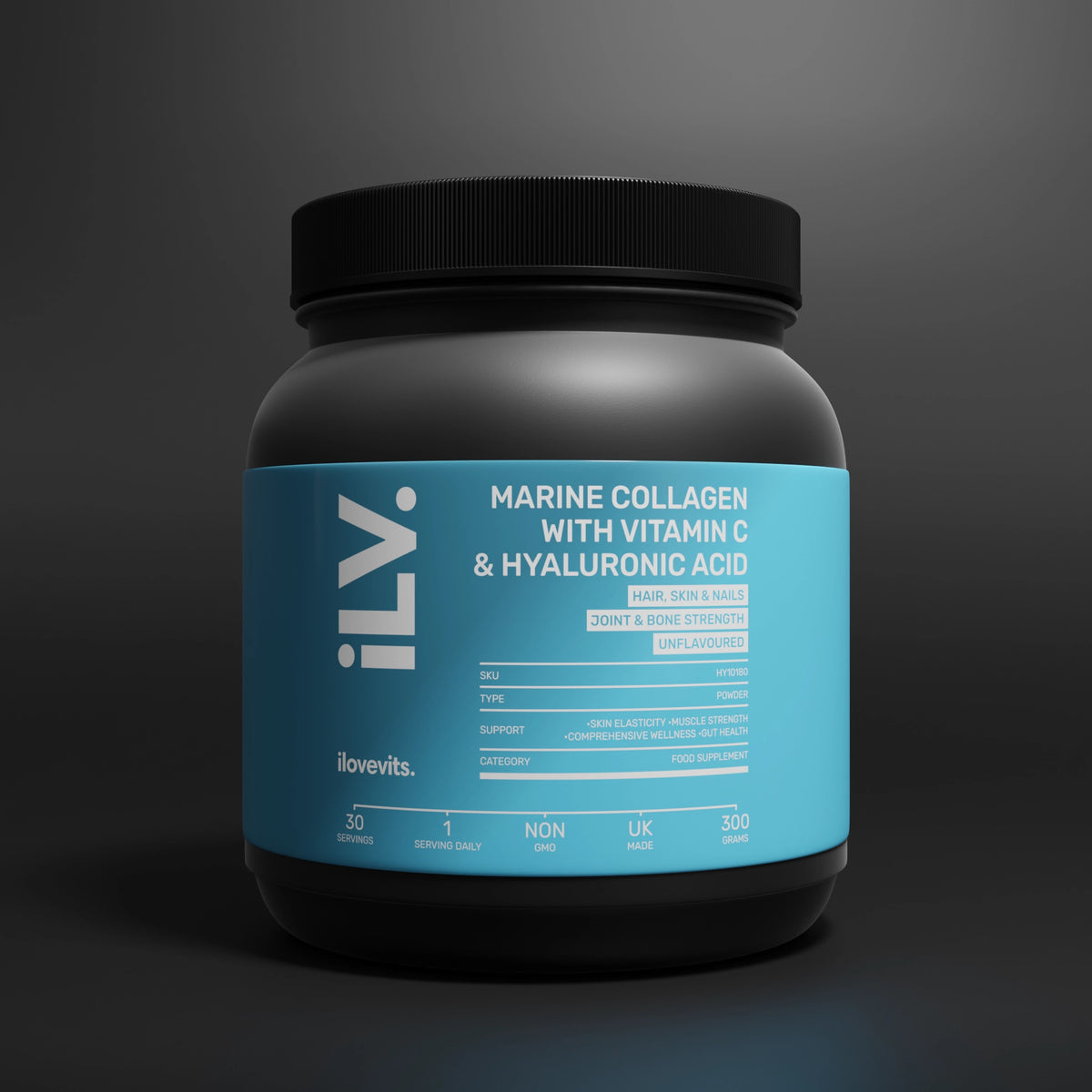iLoveVits Marine Collagen with Vitamin C and Hyaluronic Acid supplement